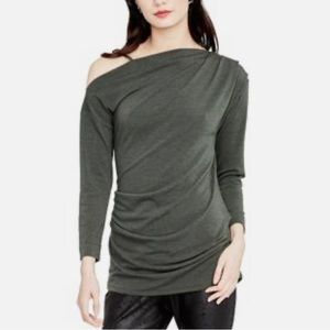 Rachel Roy Womens Asymmetrical Knit Blouse